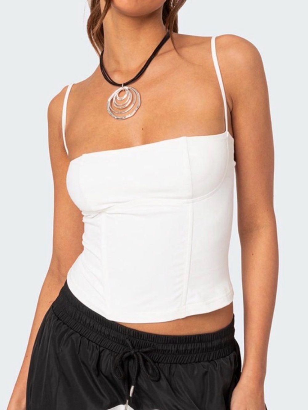 Edikted White Women's Bustier Cami Top - Worn once